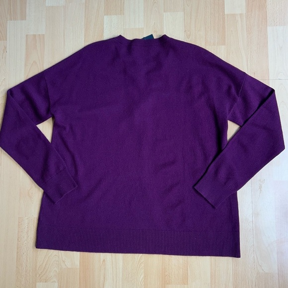 NWT The Kooples Women's V-Neck Lace-Up Sweater Medium Wool Cashmere Staple Piece - Picture 6 of 8